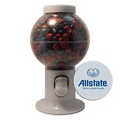 White Gumball Machine Filled w/ Corporate Color Chocolates